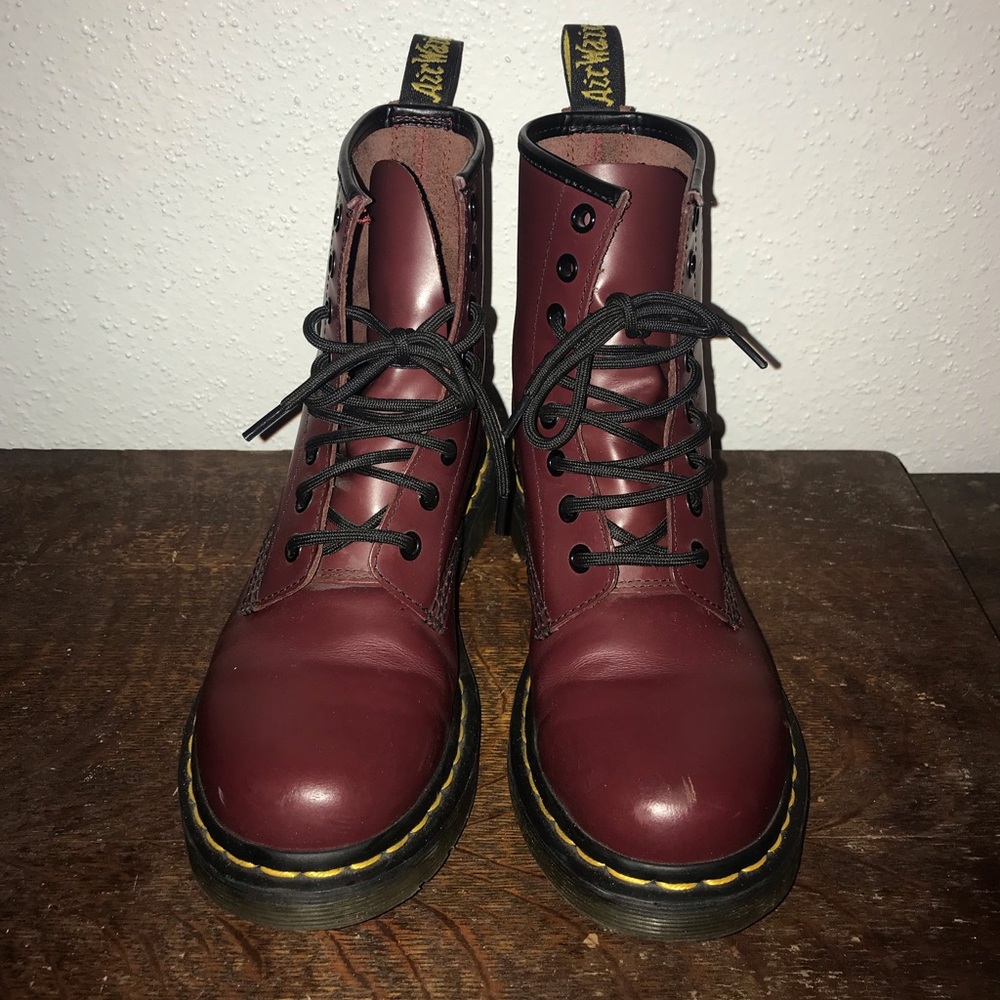 Maroon Dr. Martens